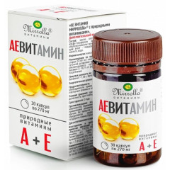 Мирролла А+Е витамин с природными витаминами капсулы 270мг №30
