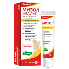 Мизол Эвалар гель антигрибковый 30г