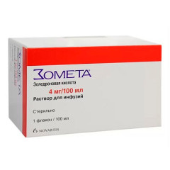Зомета р-р д/инфузий 4мг/100мл 100мл N1 фл