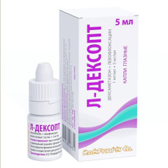 Л-Дексопт капли глазные 1мг/мл+5мг/мл 5мл