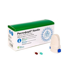 Респифорб Комби капсулы с порошком для ингаляций Набор 200мкг/доза + 12мкг/доза N60 + N60 + устройство для ингаляций