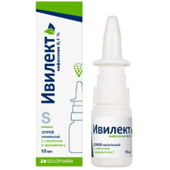 Ивилект спрей назал ментол-эвкалипт 0,1% 10мл Гротекс