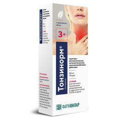 Тонзинорм спрей для местного применения мята 0,255мг/доза 30мл