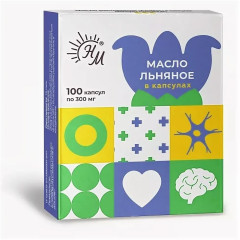 Масло Льняное СолНат в капсулах 300мг N100