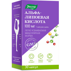 Альфа-Липоевая кислота капсулы 100мг N30 Эвалар