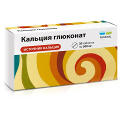 Кальция глюконат Реневал таблетки 500мг N30