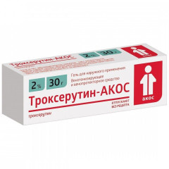 Троксерутин-Акос гель для наружного применения 2% 30г