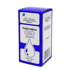 Нафтифин раствор для наружного применения 1% 20мл Тульская ФФ