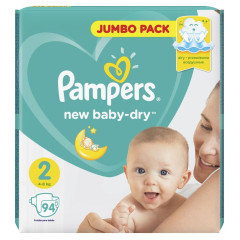 Pampers подгузники New Baby-Dry 2 4-8 кг N94