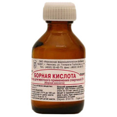 Борная кислота раствор для наружного применения спиртовой 3% 25мл Ивановская