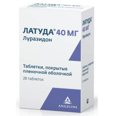 Латуда таблетки таблетки п.п.о. 40 мг №28 Продажа строго по рецепту в аптеке