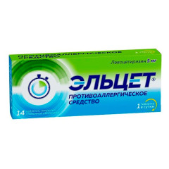 Эльцет таблетки покрытые пленочной оболочкой 5 мг №14