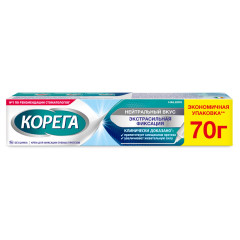 Корега крем для фиксации зубных протезов Нейтральный вкус 70г