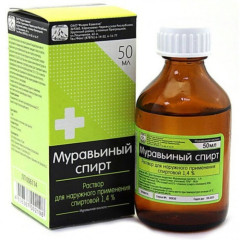Муравьиный спирт раствор для наружного применения спиртовой 1,4% 50мл N1 фл стек Флора Кавказа
