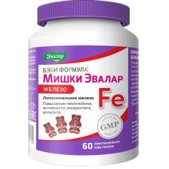 Бэби Формула мишки Железо пастилки жевательные 2,5г N60