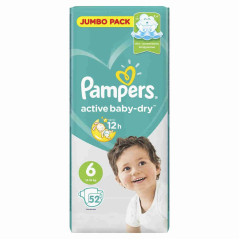 Pampers подгузники Active Baby-Dry 6 13-18 кг N52