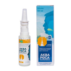 Аквароса Капелька Спрей назальный 0,9% Средство для промывания полости носа и носоглотки 0+ 50мл