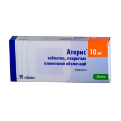 Аторис таблетки п.п.о. 10мг N30