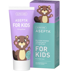 Асепта Кидс Укрепление эмали зубная паста гелевая от 4 до 8 лет со вкусом Бабл гам 50мл