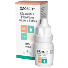 Флоас-Т капли глазные 3мг/мл+1мг/мл флакон 5мл