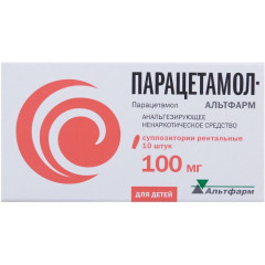 Парацетамол-Альтфарм для детей суппозитории ректальные 100мг N10