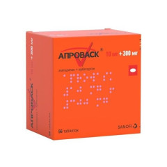 Апроваск таблетки п.п.о. 10мг+300мг N56