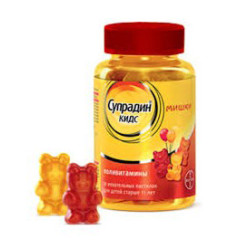 Супрадин Кидс мишки пастилки жевательные 4г N30 бан