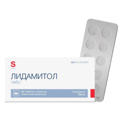 Лидамитол Табс таблетки п.п.о.150мг N30