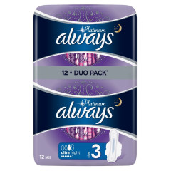 Прокладки Always платинум ультра найт N12