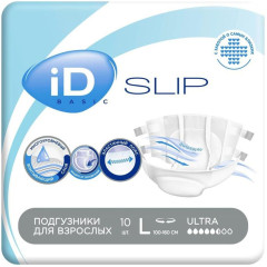 ID Slip Ultra подгузники для взрослых размер L обхват талии 100-160см N30