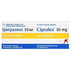 Ципралекс таблетки п.п.о. 10мг N14