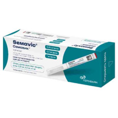 Семавик р-р для п/к введ 1,34мг/мл 3мл шприц-ручка 0.25/0.5/1мг/доза N1 + 4 иглы