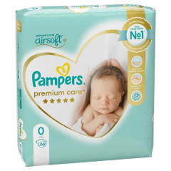 Pampers подгузники для новорожденных Newborn Premium Care 0-3кг N66