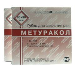 Метуракол губка для закрытия ран 90х90мм Белкозин