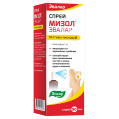 Мизол Эвалар спрей противогрибковый 1% 50мл