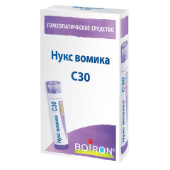 Нукс Вомика С30 Гомеопатический монокомпонентный препарат гранулы гомеопатические 4г Буарон