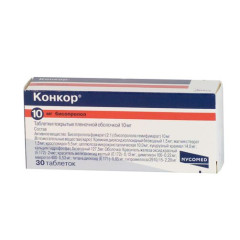 Конкор таблетки п.п.о. 10мг N30