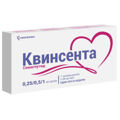 Квинсента р-р для п/к введ 1,34мг/мл 3мл шприц-ручка 0.25/0.5/1мг/доза N1 + иглы N9