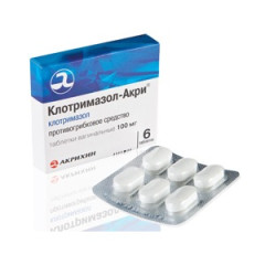 Клотримазол-Акри таблетки вагинальные 100мг N6