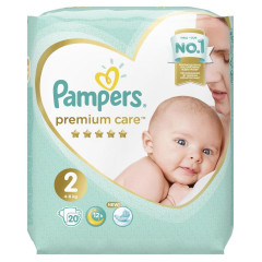 Pampers подгузники Premium Care 2 4-8 кг N20