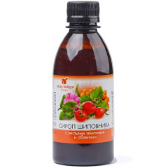 Шиповника сироп с листьями облепихи и земляники 200мл Алтай Селигор