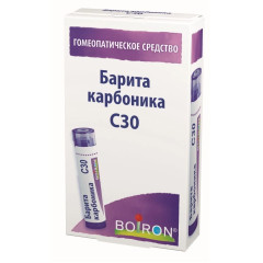 Барита Карбоника С30 Гомеопатический монокомпонентный препарат минерально-химического происхождения гранулы гомеопатические 4г