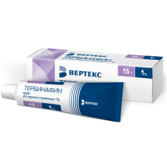Тербинафин крем для наружного  применения 1% 15г Вертекс
