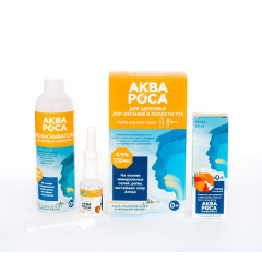 Аквароса Набор для всей семьи с 0 мес (0,9% ополаскиватель для слизистых 300мл + спрей назальный 30мл)