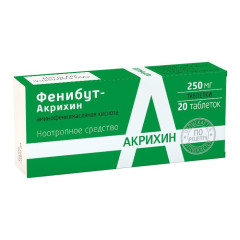 Фенибут-Акрихин таблетки 250мг N20