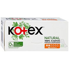 Kotex Прокладки ежедневные Natural нормал N40