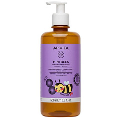 Apivita Маленькие пчёлки Детский нежный шампунь с Черникой и Мёдом 500мл