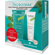 Noreva Эксфолиак Набор: ВВ крем для лица светлый тон 30мл + мягкий очищающий гель 100мл