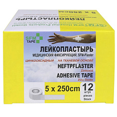 Лейкопластырь 5х250см SFM-PLASTER фиксирующий тканевый