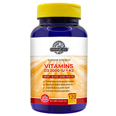 Sense Of Life Dr. Probiotic Витамин D3 2000МЕ + К2 софтгель-капсулы 250мг №120